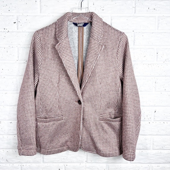 LAND’S END Stretch Knit Blazer with Houndstooth Print - Picture 2 of 9